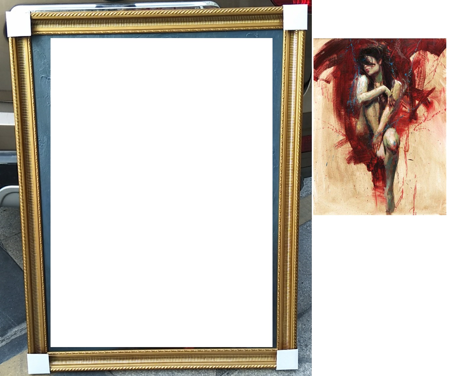 (image for) Henry Asencio art -eternity 40" x 30" Framed, oil painting framed canvas for living room, framed oil paintings for sale